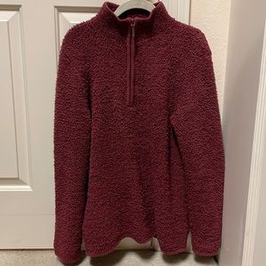 Natural Reflections burgundy 1/2 zip